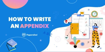 Illustration explaining how to write an appendix with a chart and notes