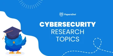 Cybersecurity research topics infographic for IT and tech students