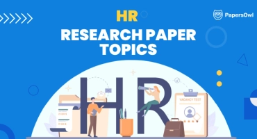 "Illustration of human resource topics with recruitment and personnel symbols.