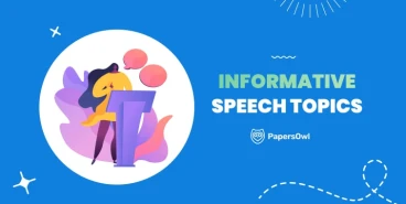 Person giving an informative speech with a microphone