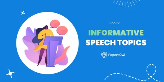 Person giving an informative speech with a microphone