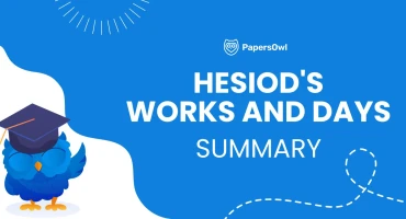 Summary of Hesiod's Works and Days covering themes, myth, and moral lessons