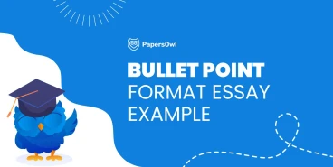 Bullet point format essay example showing structure and proper usage