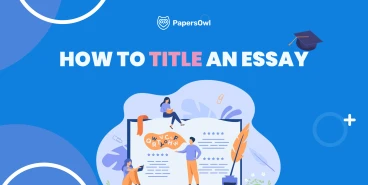 Characters brainstorming creative ideas on how to title an essay