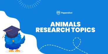Research topics about animals infographic with study ideas related to wildlife and biology